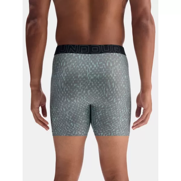  Férfi boxerek UNDER ARMOUR UA PERFORMANCE TECH - PRINT 6IN - 1PK 1383875-477 KÉK 