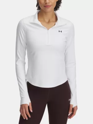 Női póló UNDER ARMOUR MOTION 1/2 ZIP EMEA 6001618-100 FEHÉR