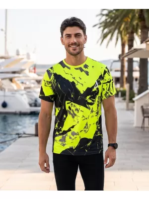 Prémium férfi póló ALTISPORT VOJ/ALM131TR01 FLUO SÁRGA/FEKETE