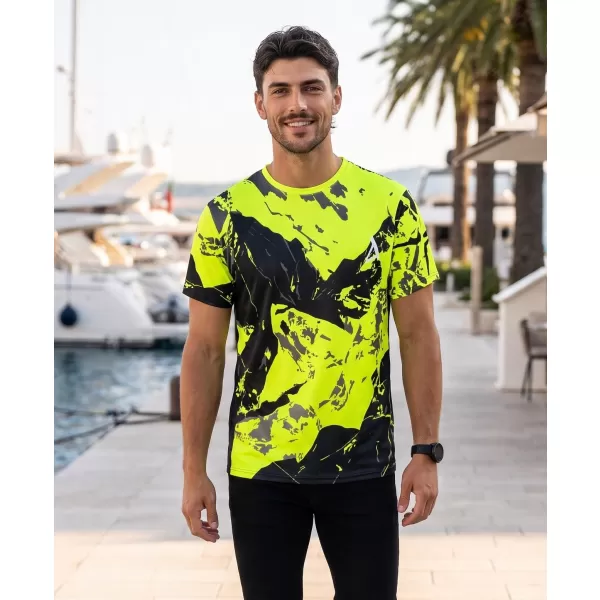  Prémium férfi póló ALTISPORT VOJ/ALM131TR01 FLUO SÁRGA/FEKETE 