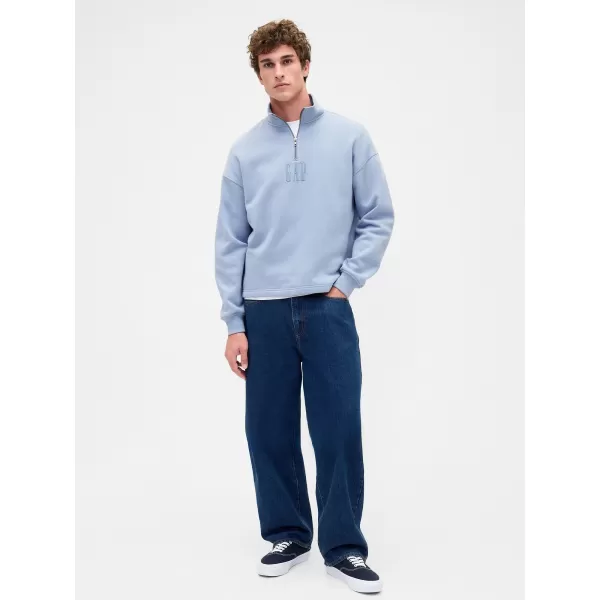  Pulóver GAP CORP LOGO HALF ZIP 873446-01 NAPOS SZÜRKE 