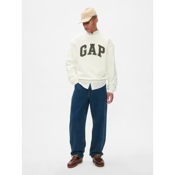  Férfi pulóver GAP LOGO CREW SWEATSHIRT 616625-01 ÚJ TÖRTFEHÉR 