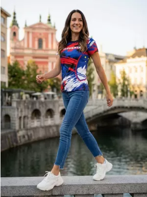 Női prémium póló ALTISPORT VOJ/ALW036SI/TR01 CSÍKOK
