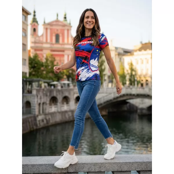  Női prémium póló ALTISPORT VOJ/ALW036SI/TR01 CSÍKOK 
