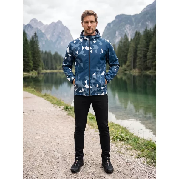  Férfi prémium softshell kabát ALTISPORT VOJ/ALM108JACK01 SÖTÉTKÉK/FEHÉR 