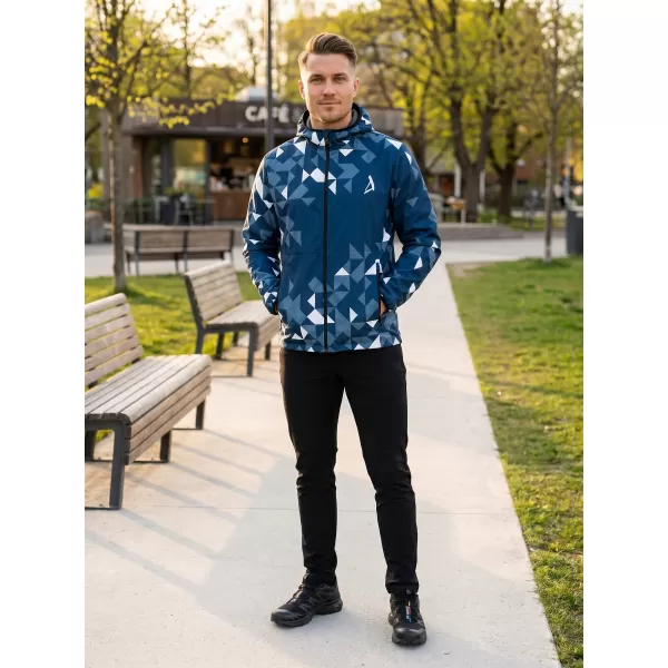  Férfi prémium softshell kabát ALTISPORT VOJ/ALM108JACK01 SÖTÉTKÉK/FEHÉR 
