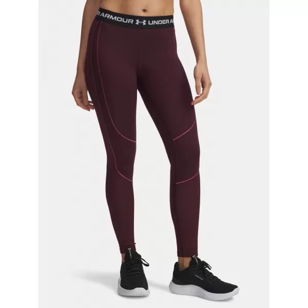  Női leggings UNDER ARMOUR UA COLDGEAR TEXTURED LEGGING 6003997-600 PIROS 