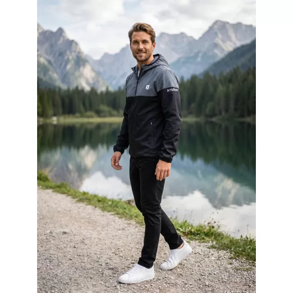  Férfi prémium softshell kabát ALTISPORT VOJ/ALM051JACK01 SZÜRKÉSFEKETE 