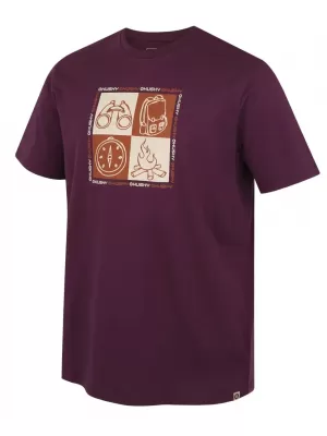 Férfi póló HUSKY TEE SQUARE M LILA
