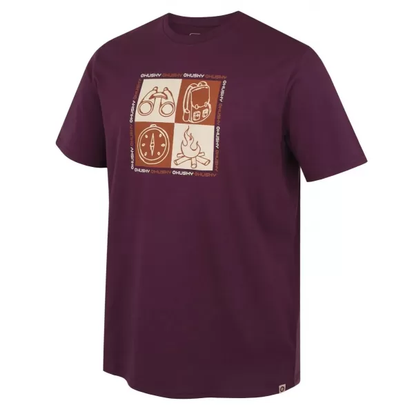  Férfi póló HUSKY TEE SQUARE M LILA 