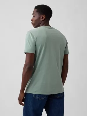 Férfi póló GAP LOGO CREW TEE 842063-75 JÉGHEGY ZÖLD