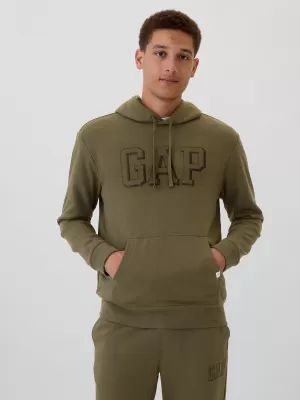 Férfi pulóver GAP ATHLETIC LOGO PULLOVER HOODIE 542302-01 OLAJBOGYÓ ÉJSZAKA