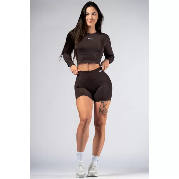  Magas derekú push-up rövidnadrág POWER 893 DARK BROWN Nebbia 