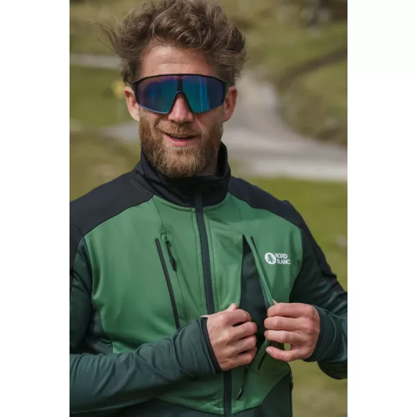  Férfi powerfleece pulóver NORDBLANC GROAN NBWFM8282 SÖTÉTZÖLD 