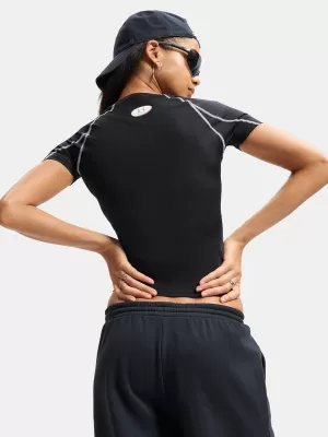 Női póló UNDER ARMOUR HEATGEAR ELITE SS 6015368-008 FEKETE