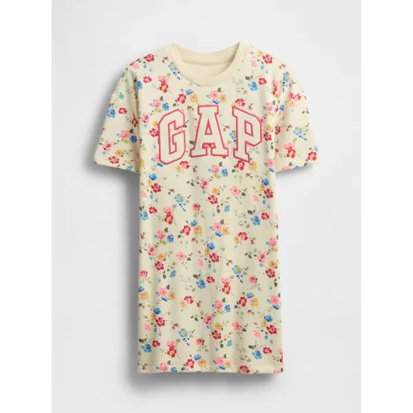  Gyermek ruhák GAP LOGO DRESS 781767-01 SP MULTI VIRÁGOS 