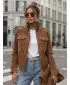 Női kabát DSTREET TY5644 BARNA