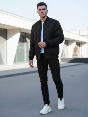 Férfi dzseki DSTREET TX2215 FEKETE