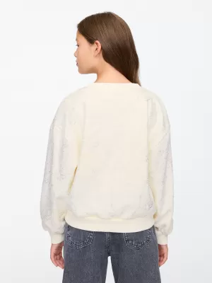 Gyermek pulóver GAP LOGO SWEATSHIRT 628718-01 ELEFÁNTCSONT FAGY