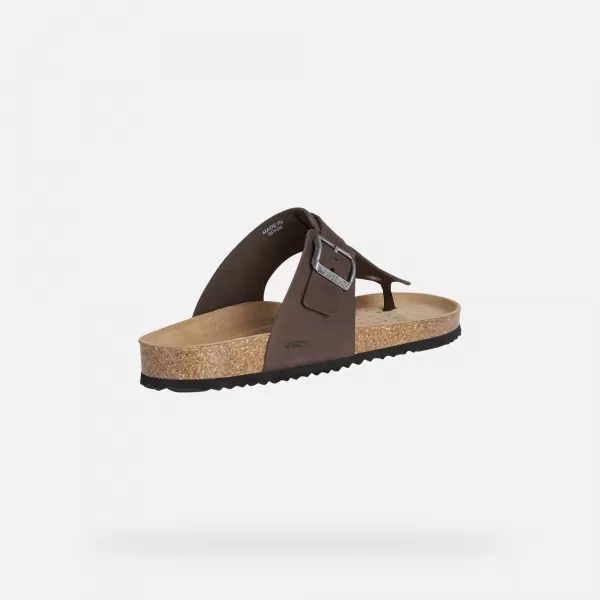  Férfi papucs GEOX SANDAL GHITA G002573 SÖTÉTBARNA 