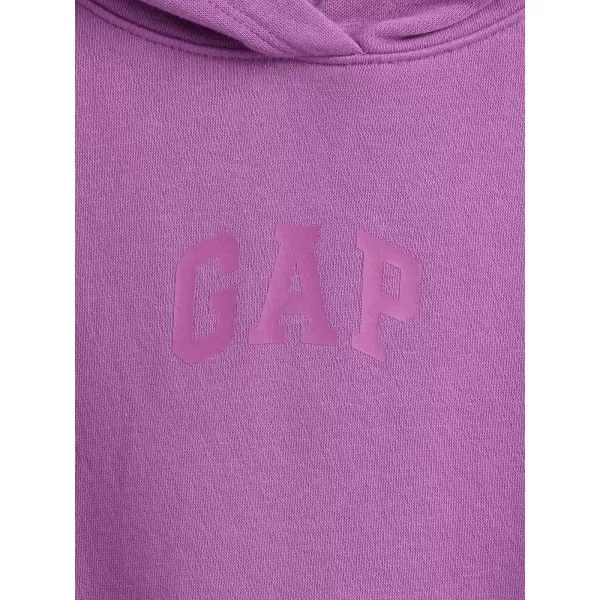  Gyermek pulóver GAP HIGH LOW HOODIE PULLOVER 862110-01 CATTLEYA ORCHIDEA 