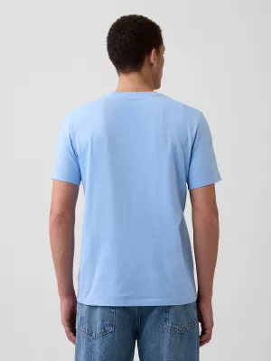 Férfi póló GAP LOGO CREW TEE 842063-72 SZÉL KÉK