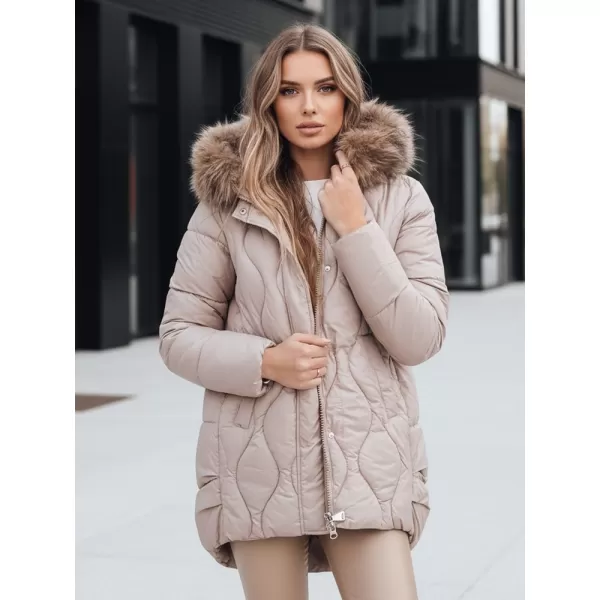  Női kabát DSTREET TY5494 BÉZS 