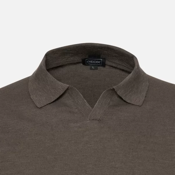  Férfi póló GEOX KNIT G012317 KHAKI 