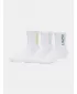 Zokni UNDER ARMOUR UA 3-MAKER 3PK MID-CREW 1373084-106 FEHÉR