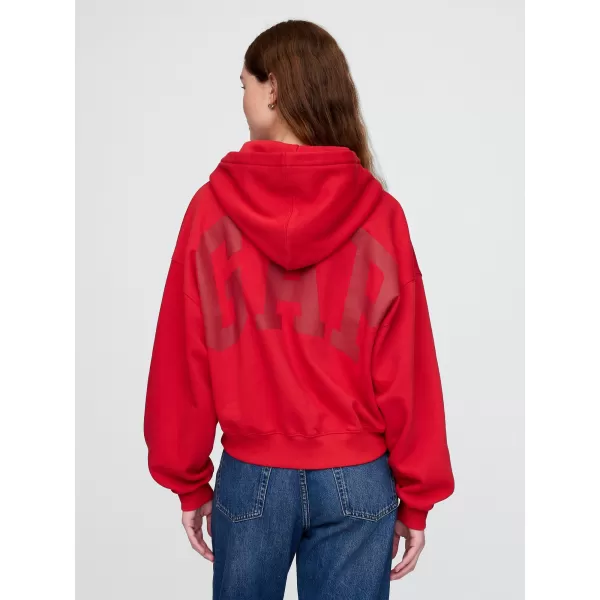  Női pulóver GAP CROPPED LOGO PULLOVER HOODIE 841725-12 PARADICSOMSZÓSZ 