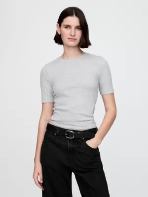 Női póló GAP MODAL CREW NECK TEE 679172-03 VILÁGOSSZÜRKE HANGA
