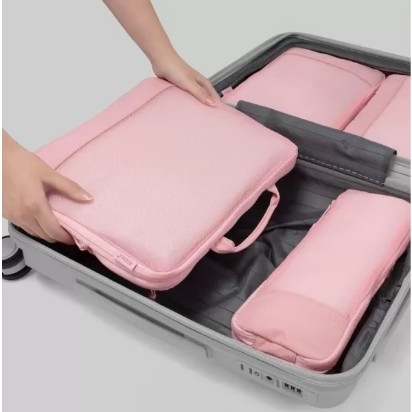  Bőrönd HEYS Ecotex Compression Packing Cube 4 Pc Set RÓZSASZÍN HOMOK 