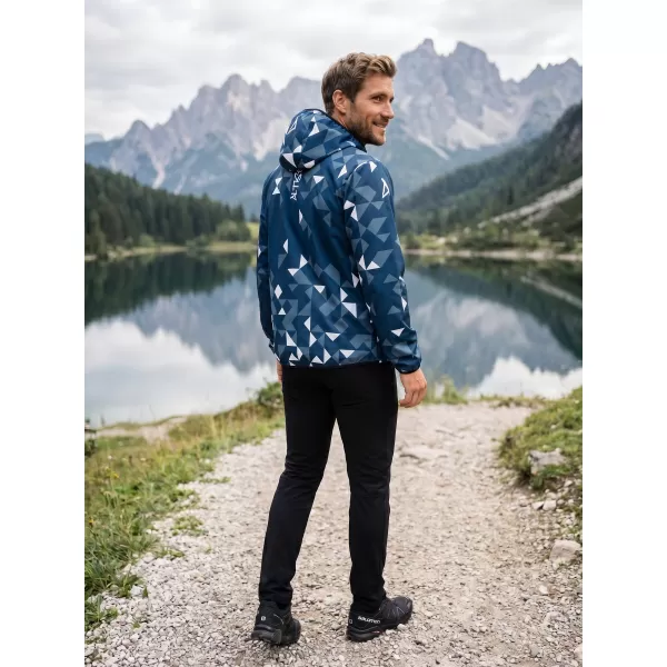  Férfi prémium softshell kabát ALTISPORT VOJ/ALM108JACK01 SÖTÉTKÉK/FEHÉR 
