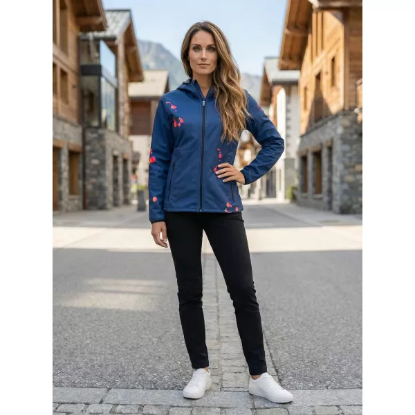  Női prémium softshell kabát ALTISPORT VOJ/ALW077JACK01 SÖTÉTKÉK/NARANCS 