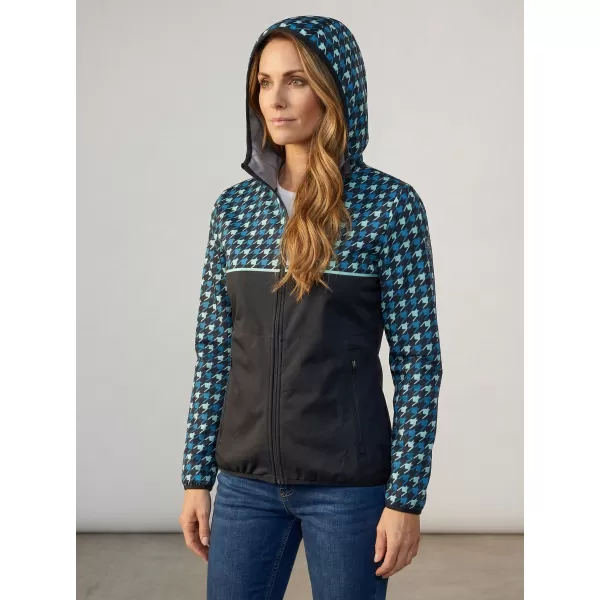  Női prémium softshell kabát ALTISPORT VOJ/ALW048JACK01 FEKETE ÉS KÉK 