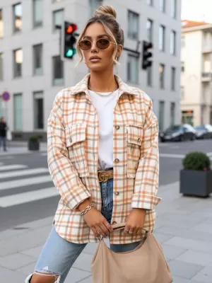 Női ing DSTREET DY0482 NARANCS/BARNA