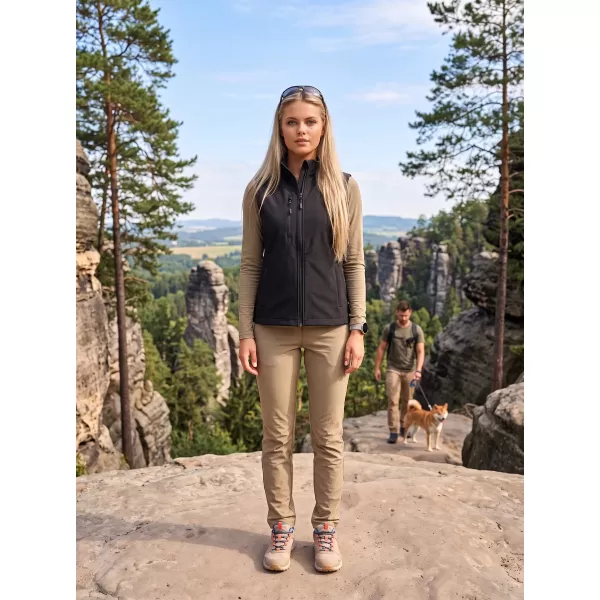  Női softshell mellény ALTISPORT NoPrint NP/ALW965 FEKETE 
