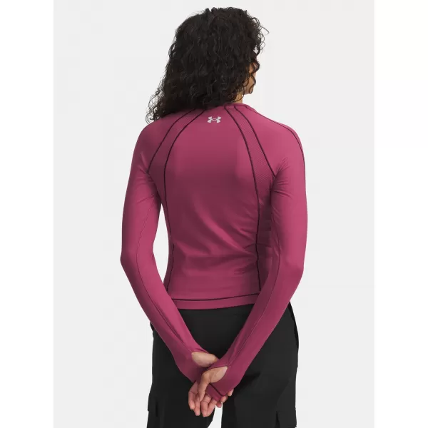  Női póló UNDER ARMOUR UA COLDGEAR TEXTURED CREW 6003999-659 PIROS 