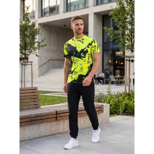  Prémium férfi póló ALTISPORT VOJ/ALM131TR01 FLUO SÁRGA/FEKETE 
