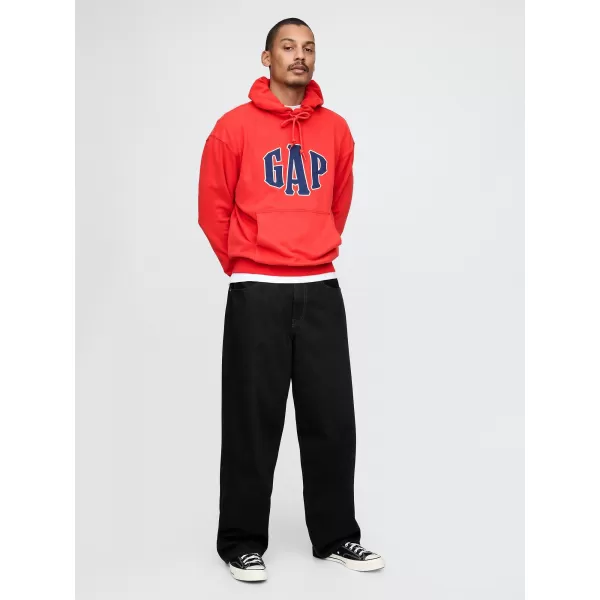  Férfi pulóver GAP LOGO PULLOVER HOODIE 744728-02 PARADICSOMSZÓSZ 