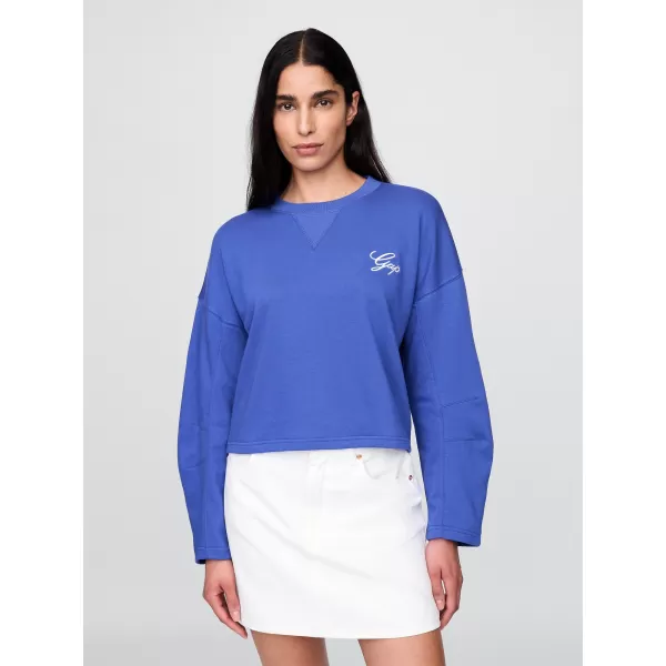  Női pulóver GAP LOGO HORSESHOE SWEATSHIRT 767368-02 VAKÍTÓ KÉK 