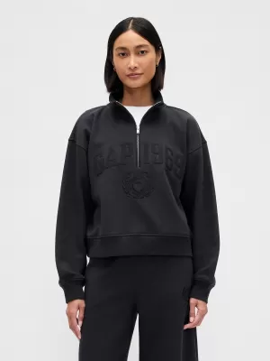 Női pulóver GAP LOGO HALF ZIP 852841-01 HOLDTALAN ÉJSZAKA