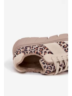 Női tornacipő VINCEZA LEOPARDO BÉZS