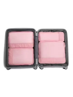 Bőrönd HEYS Ecotex Compression Packing Cube 4 Pc Set RÓZSASZÍN HOMOK