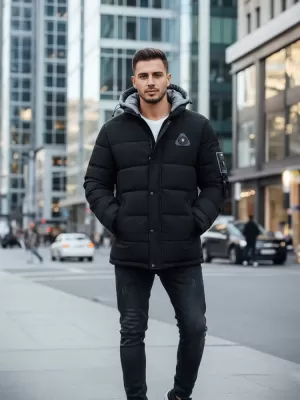 Férfi dzseki DSTREET TX5091 FEKETE