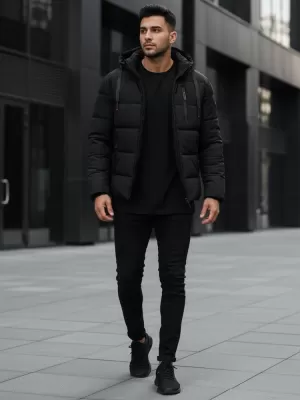 Férfi dzseki DSTREET TX5117 FEKETE