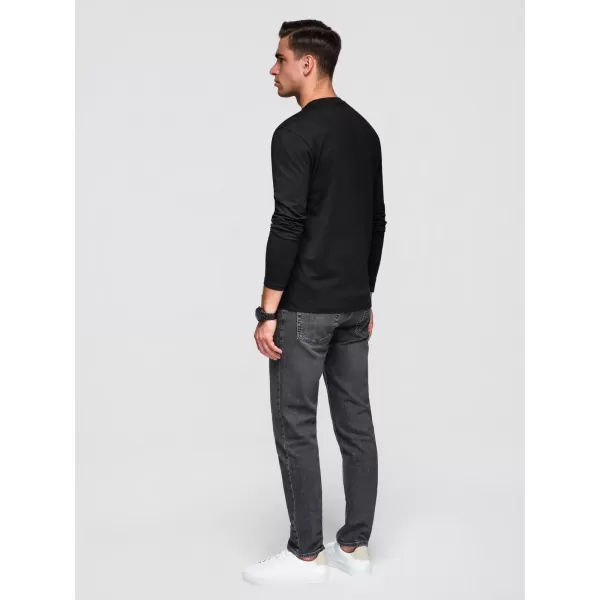  Férfi póló OMBRE OM-LSPT-0136 FEKETE 