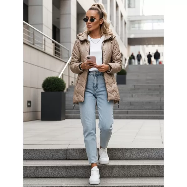  Női kabát DSTREET TY5609 KARAMELLA 