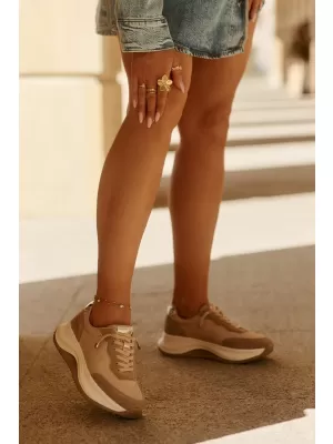 Női tornacipő BIG STAR RR274A345 BEIGE Big Star Shoes