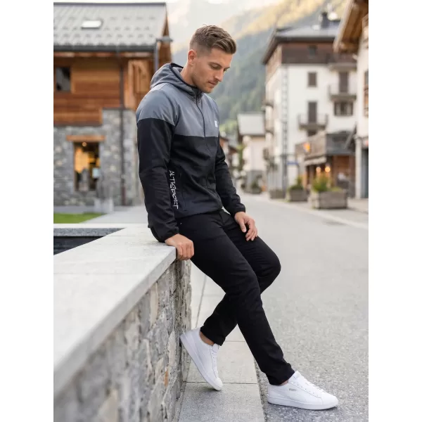 Férfi prémium softshell kabát ALTISPORT VOJ/ALM051JACK01 SZÜRKÉSFEKETE 
